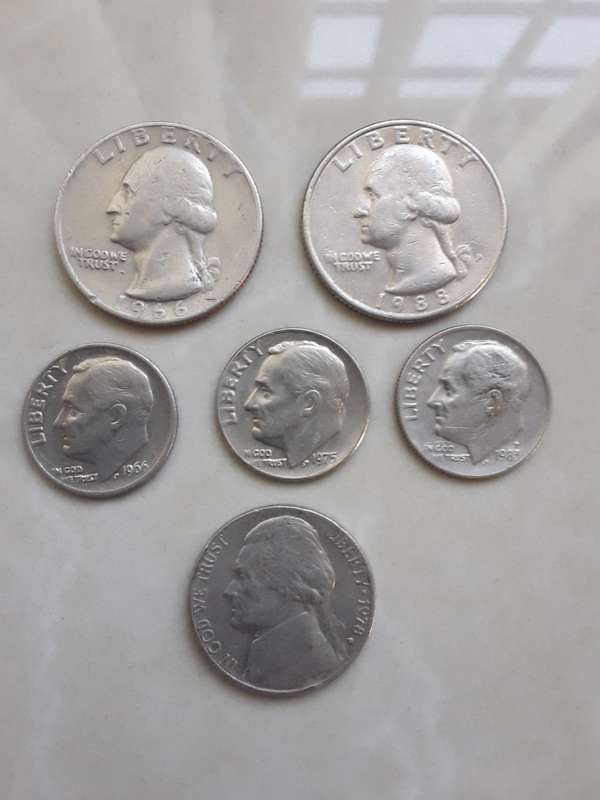 6 USA Coins