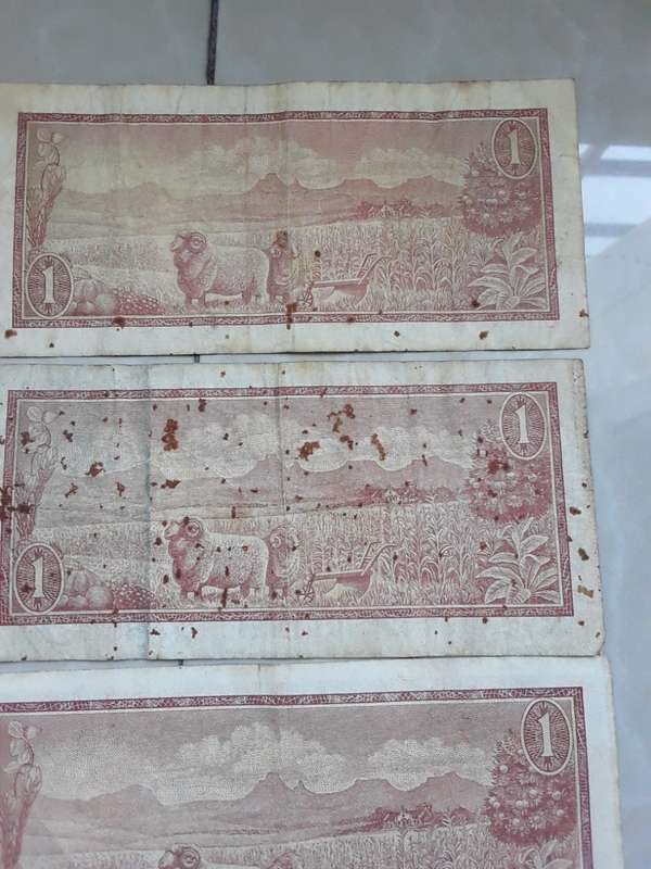 8X South Africa 1 Rand notes- TW de Jongh