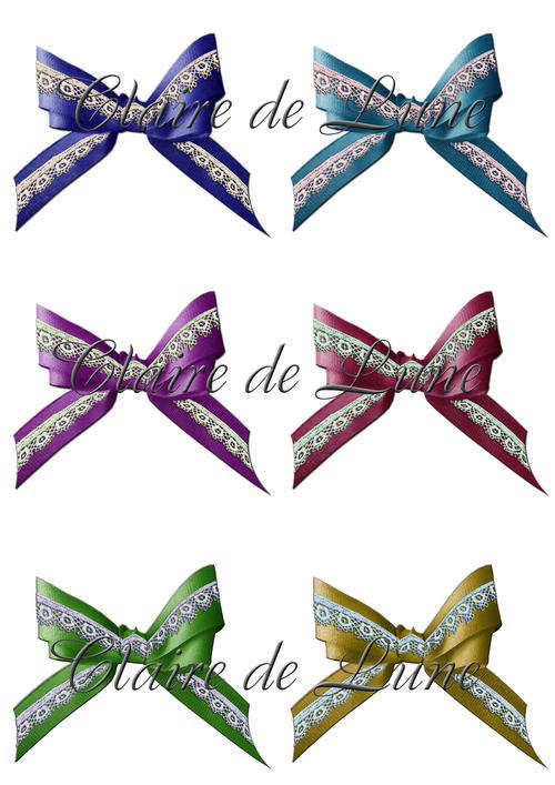 Download, Print & Cut - 6 x Vintage Ribbons - Free Shipping