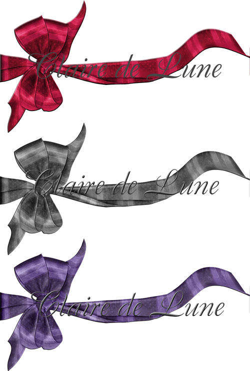 Download, Cut & Paste - 3 x Vintage Ribbons - Free Shipping!