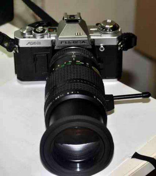 Fujica AX-3 with 85-225 Fuji Zoom Lens.