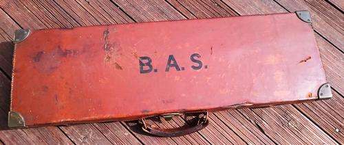 vintage leather shotgun case