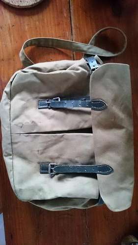 vintage canvas fishing bag from 1970's