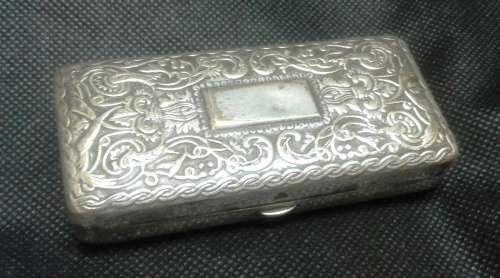 Vintage - Shaving razor " Gillette" in silver plated container