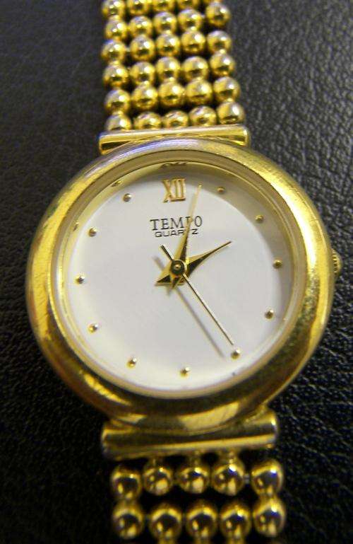 gold plated Tempo ladies watch