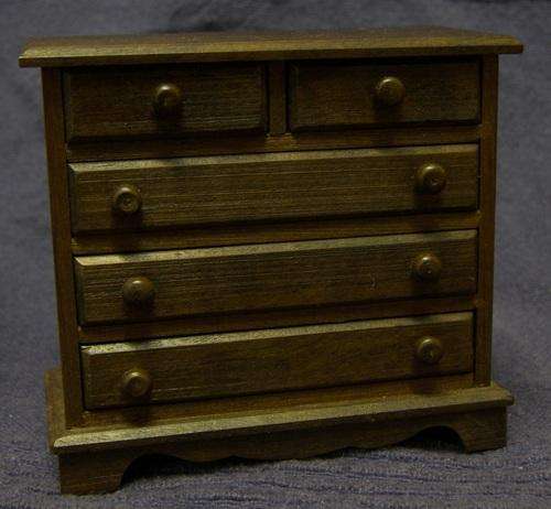 1/12th scale imbuia chest of drawers