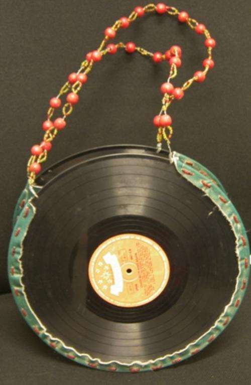 HANDBAG MADE FROM OLD VINAL RECORDS !