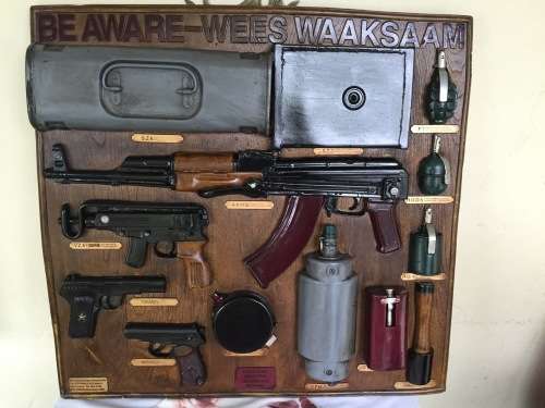 Warning Sign: Terrorist weapons in Bush War Era ( 75 x 71 cm)