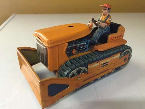Vintage Tinplate Caterpillar ( 14.5 x 10 x 8 cm)