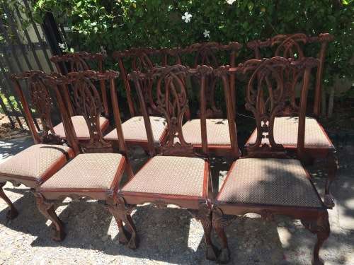 Set of 8 Beautiful Mahogany Chairs