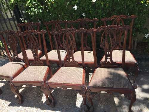 Set of 8 Beautiful Mahogany Chairs