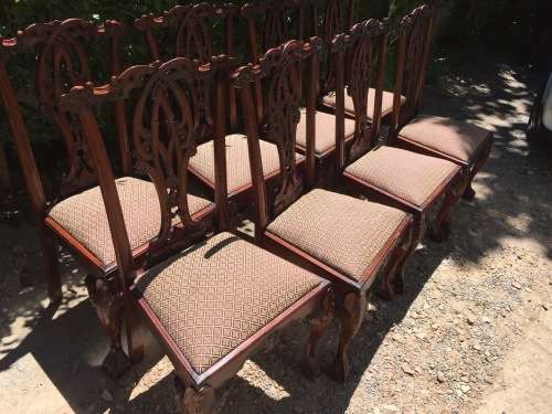 Set of 8 Beautiful Mahogany Chairs