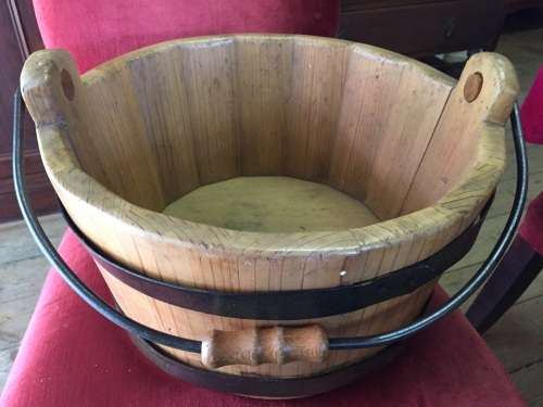 Vintage Wooden Bucket