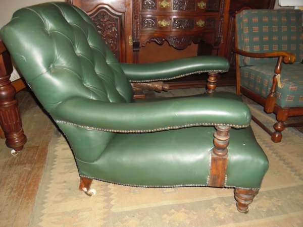 VICTORIAN LIBRARY CHAIR IN VERY GOOD CONDITION CIRCA 1870 ( ONE WEEK SPECIAL)