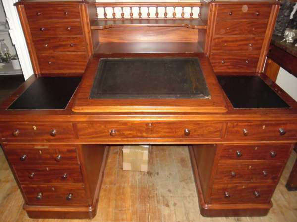 DESK: EDWARDIAN DICKENSONS DESK CIRCA 1900 ( RESTORED)