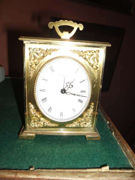 BRASS SWIZA TRAVELCLOCK ( WORKING)