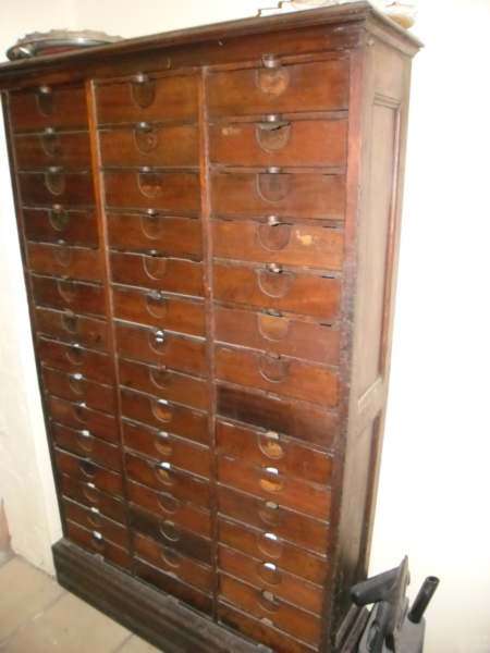 TEAK FILING CABINET : RARE ITEM ( 175 X 112 X 35CM )( FILE 32 X 27 X 9CM)