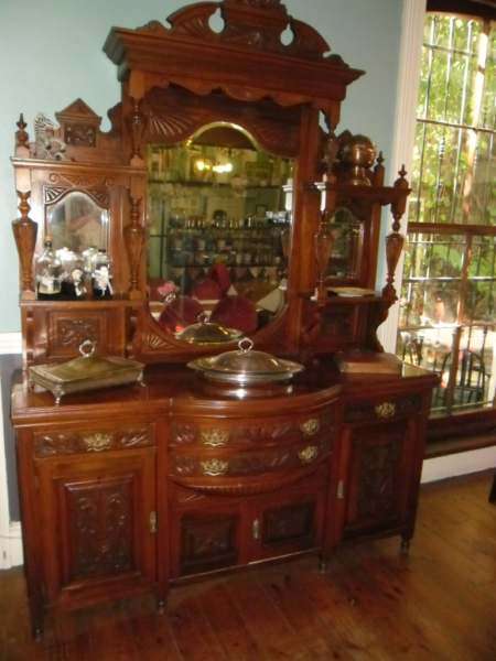 HUGE VICTORIAN MAHOGANY SIDEBOARD ( VERY GOOD ORIGINAL CONDITON) CIRCA 1880 ( 245 X 184 X 62 CM )