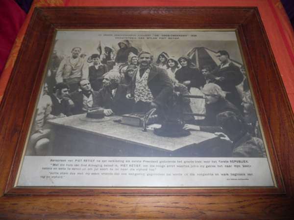 EXTREMELY RARE PRINT/PICTURE OF PIET RETIEF  ( 74 X 63 CM )