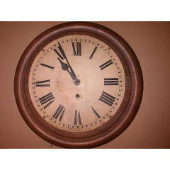ANSONIA RAILWAY CLOCK ( NOT WORKING )16 INCH