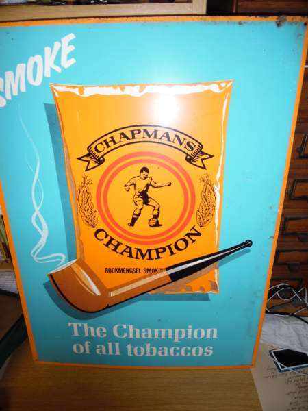 VINTAGE TIN TOBACCO SIGN ( 39 X 58 CM )
