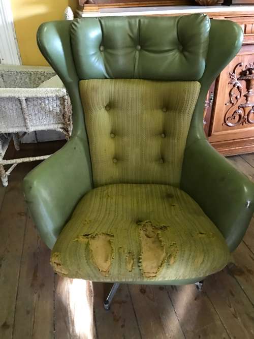 Retro Chrome/ Leather Chairs
