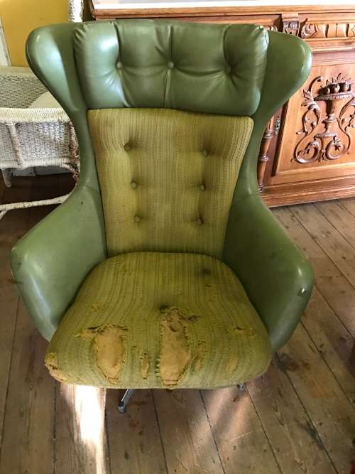 Retro Chrome/ Leather Chairs