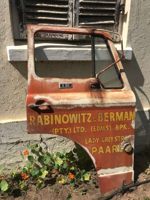 Truck Door with Advertising: Rabinowitz and Berman; Paarl
