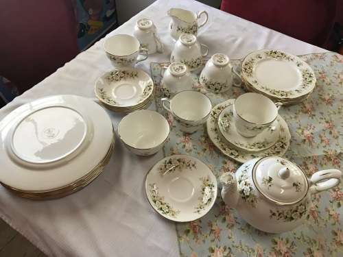 28 Pc Duchess English Bone China September Morn Set in mint condition circa 1961
