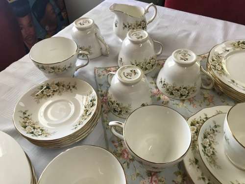 28 Pc Duchess English Bone China September Morn Set in mint condition circa 1961