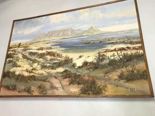 Huge Gerrit Roon painting , 1974; 1400 x 890