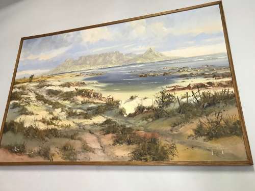 Huge Gerrit Roon painting , 1974; 1400 x 890