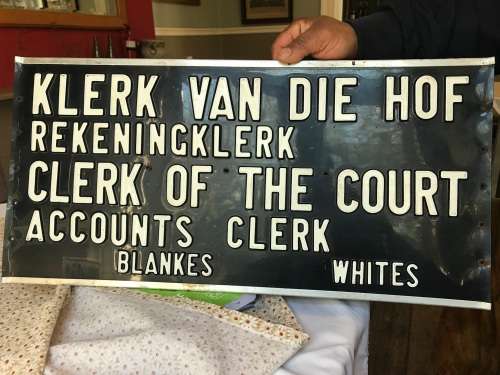 3 ORIGINAL APARTHEID SIGNS FROM OUR SAD PAST ( 58 X 30 CM )