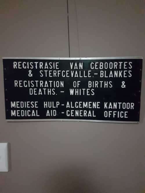 3 ORIGINAL APARTHEID SIGNS FROM OUR SAD PAST ( 58 X 30 CM )