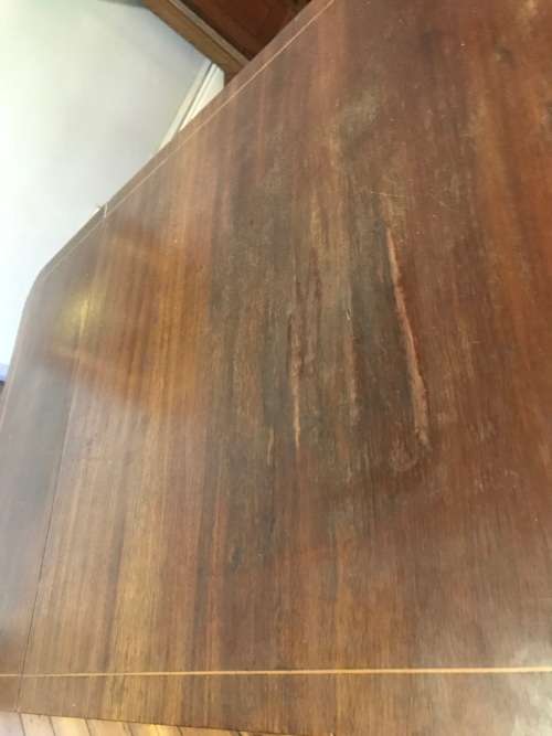 GREAT VICTORIAN MAHOGANY DROPSIDE TABLE ON CASTORS ( 122x 60 x 74 cm )