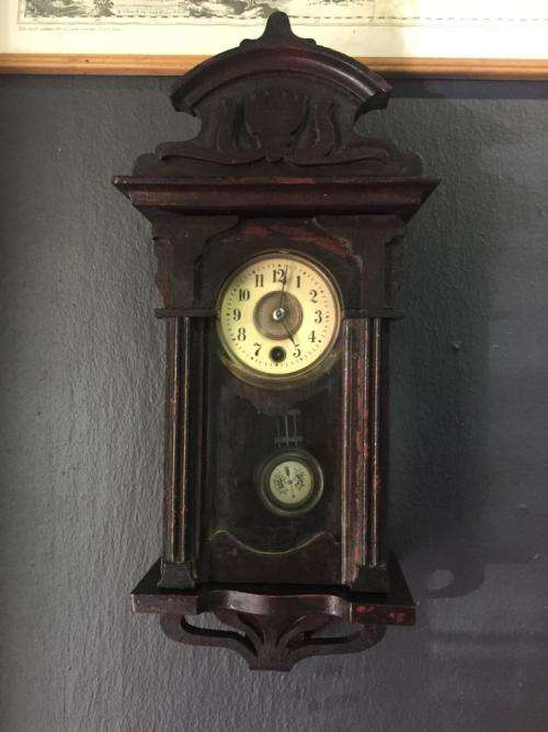 Rare Small Regulator Wall clock ( 40 x 20 x 10 cm )