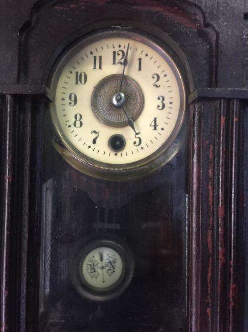 Rare Small Regulator Wall clock ( 40 x 20 x 10 cm )