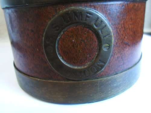VINTAGE TOBACCO TEA BARREL ( 15 x 13 x 14 cm )
