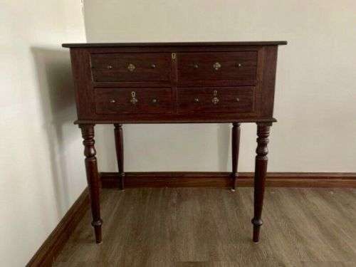 VICTORIAN MAHOGANY WORKTABLE IN GOOD CONDITION ( 77 x 74 x 54 cm )