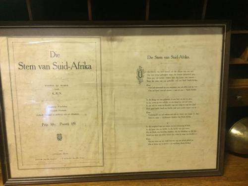 Africana:Die Stem van Suid Afrika circa 1918  ( 53 x 38 cm )