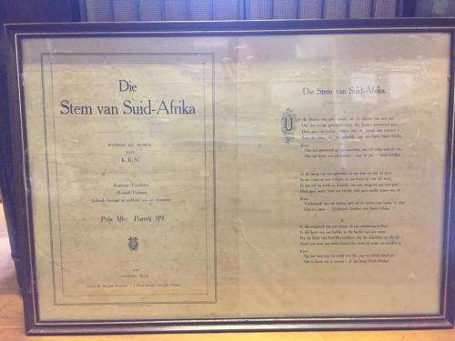 Africana:Die Stem van Suid Afrika circa 1918  ( 53 x 38 cm )