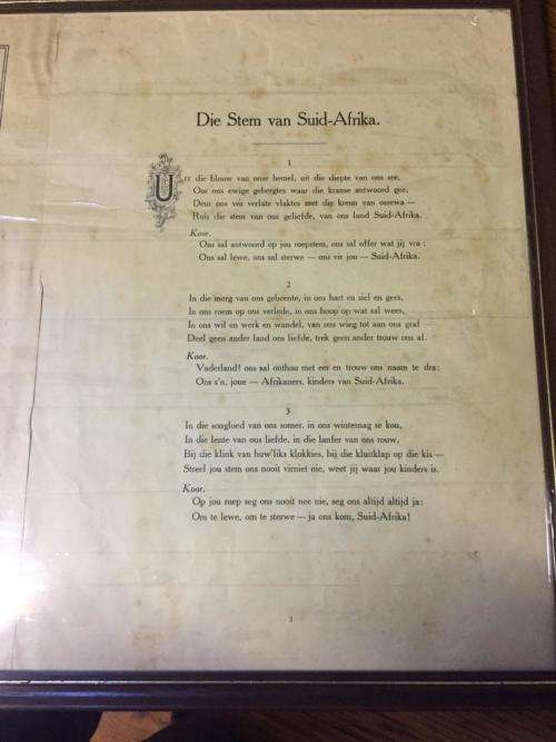 Africana:Die Stem van Suid Afrika circa 1918  ( 53 x 38 cm )