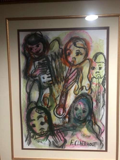 Claerhout Mixed Media from the 90s ( 60 x 40 cm without frame )