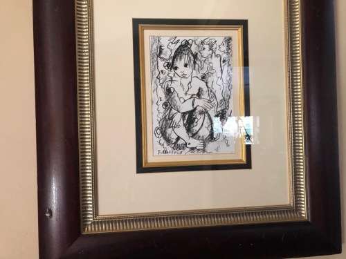 Frans Claerhout Charcoal from the 90s ( 30 x 22 cm without frame)