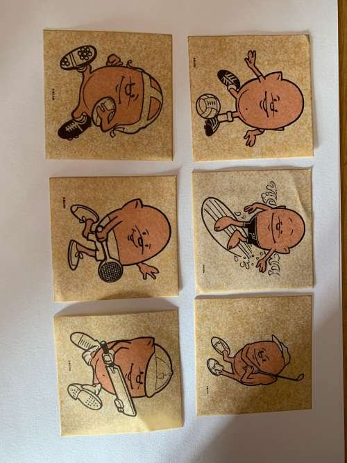 RARE SET OF TOTAL GALOOB STICKERS FROM THE 60's