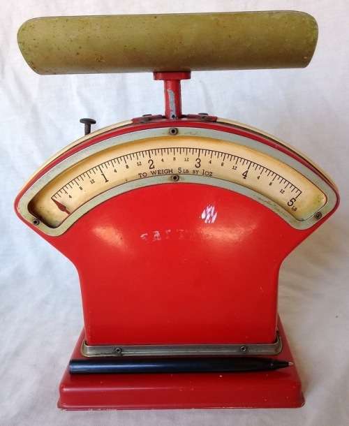 VINTAGE POSTAL SALTER SCALE IN GOOD CONDITION ( 23 X 20 X 10 CM )