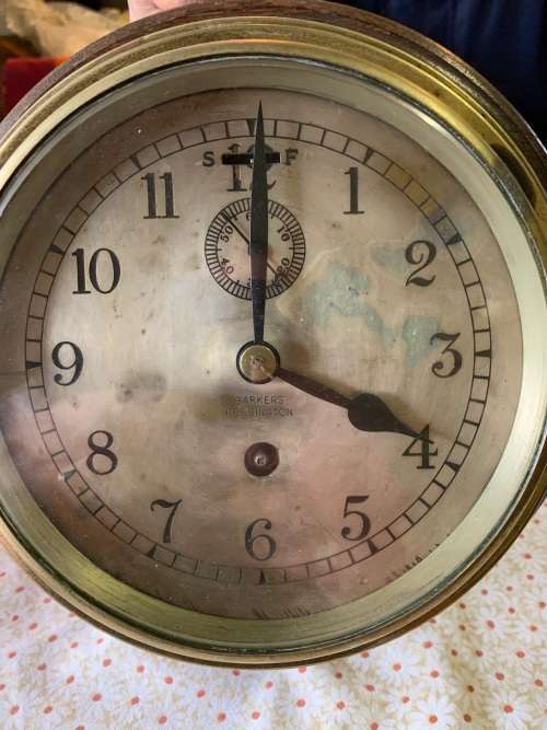 BRASS SHIPS CLOCK ( NOT WORKING)
