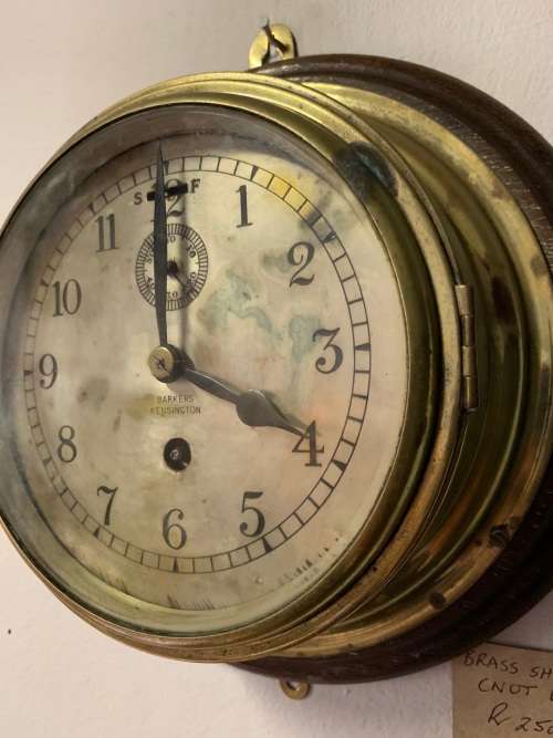 BRASS SHIPS CLOCK ( NOT WORKING)