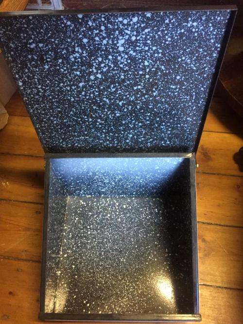 VINTAGE ENAMEL BREADBIN