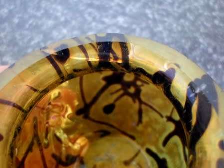 RARE BEAUTIFUL LOETZ  AUSTRIA GLASS VASE  CIRCA 1890 ( 8,5 X 7 CM )